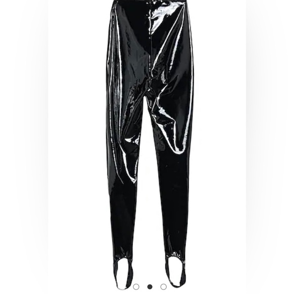 Amnia Muaddi X Wolford latex stirrup leggings pants NEW - Picture 4 of 5